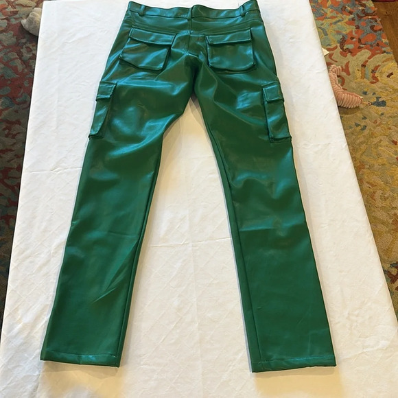 AMERICAN STITCH Men’s Stretch Faux Leather Cargo Pants green size‎ 36 NWT - Picture 5 of 5